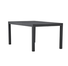 Rektangulärt trädgårdsbord av metall