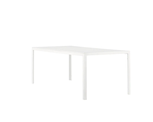 Rektangulärt bord med metallram för inom- och utomhusbruk