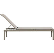 Justerbar trädgårdssolsäng i aluminium för utomhusbruk.
