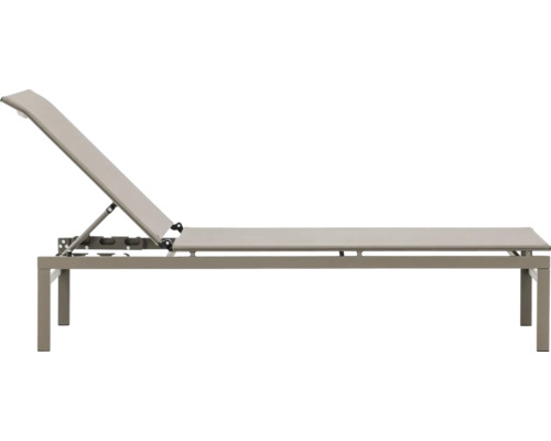 Justerbar trädgårdssolsäng i aluminium för utomhusbruk.