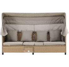 Strandkorg med kuddar och överdrag