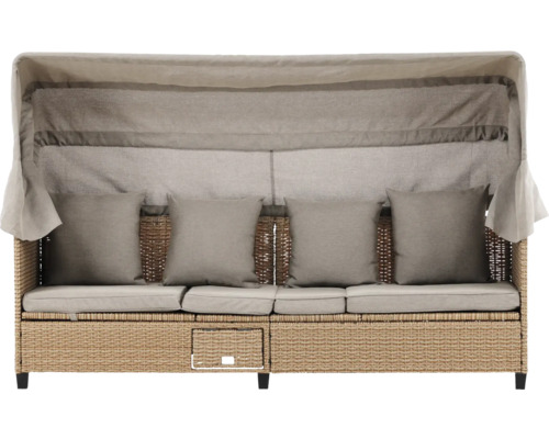 Strandkorg med kuddar och överdrag