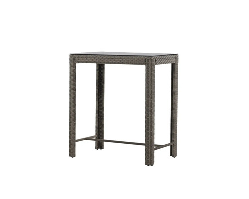 Ståbord med glasskiva och rottingyta för utomhusbruk