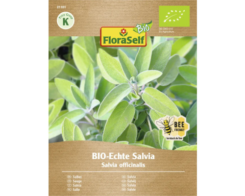 Ekologiskt örtfrö FLORASELF BIO Salvia Ekologisk äkta salvia planta i kruka