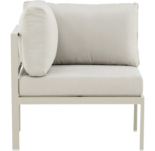 Hörnmodul för trädgårdslounge med vadderade dynor