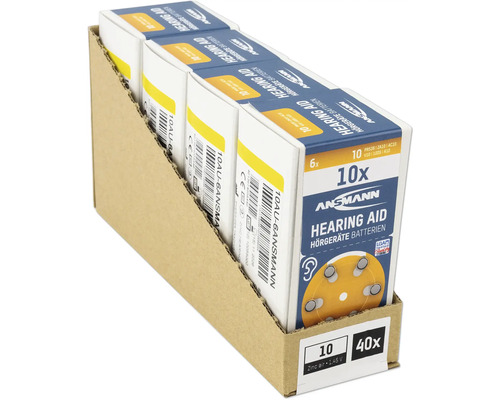 Ansmann hörbatterier storlek 10, 40 stycken i en förpackning