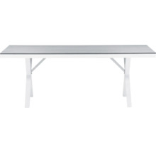 Rektangulärt trädgårdsbord med ram