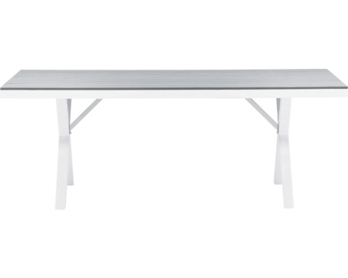 Rektangulärt trädgårdsbord med ram