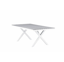 Trädgårdsbord med X-format underrede