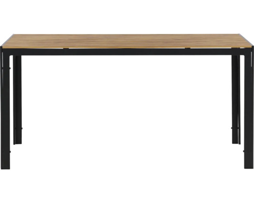 Trädgårdsbord med träskiva och metallram