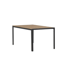 Trädgårdsbord med träskiva och metallram