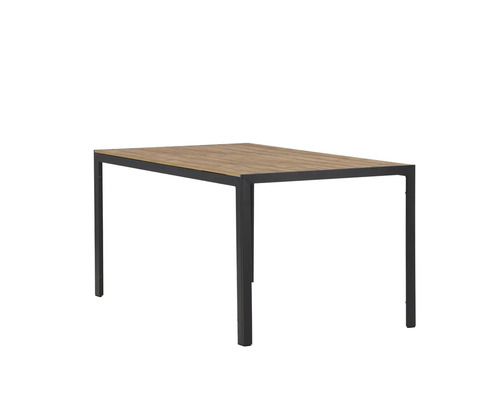 Trädgårdsbord med träskiva och metallram