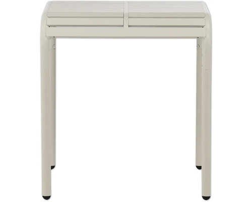 Cafébord VENTURE HOME Borneo 70x70cm beige Sidobord med ribbad bordsskiva