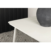 Detaljvy av ett trädgårdsbord med en dekorativ vas