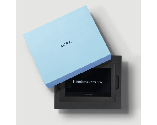 Aura digital fotoram med förpackning