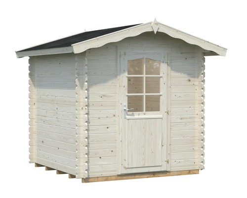 Trädgårdshus i trä med dörr och fönster