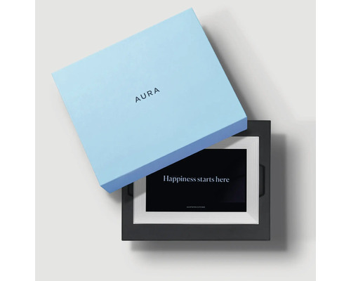 Aura digital fotoram med förpackning