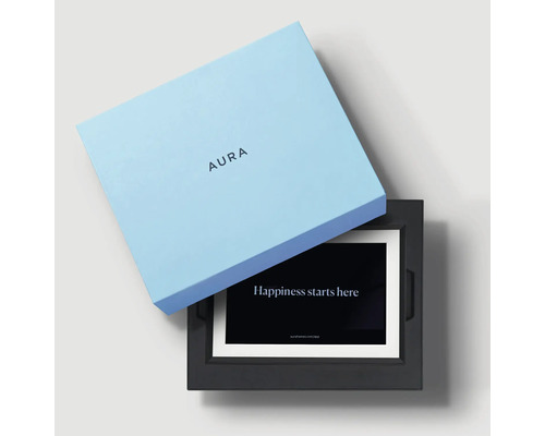 Aura fotoram i öppnad förpackning