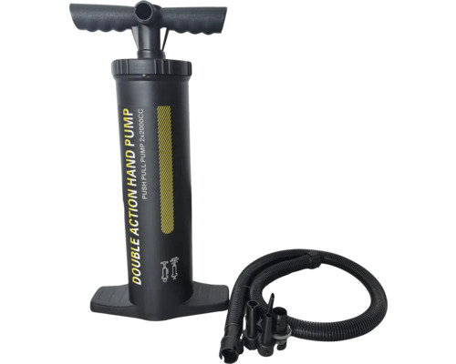 Dubbelverkande handpump med slang och adaptrar