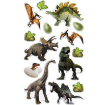 Klistermärke med olika dinosauriemotiv