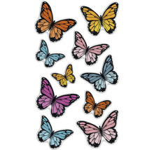 Flera färgglada fjärilsdekaler