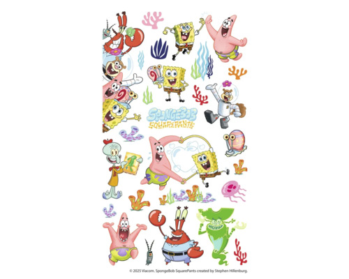 Illustration av Svampbob Fyrkant-karaktärer och undervattensvärld