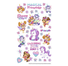 Klistermärkesark med Paw Patrol hundmotiv och enhörningar