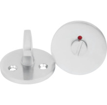 Toalettlås i metall med röd markering