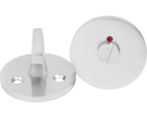 Toalettlås i metall med röd markering