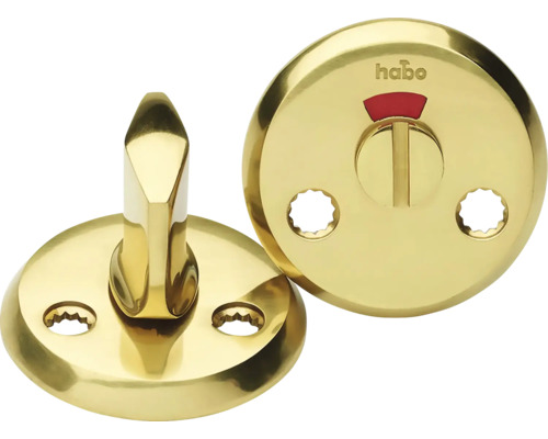 WC-beslag HABO A262 polerad mässing Habo dörrbeslag för badrum och toaletter