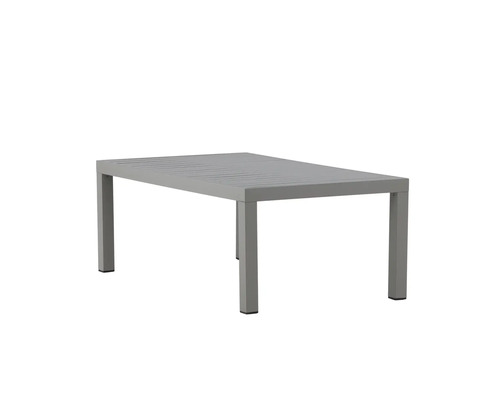 Rektangulärt trädgårdsbord i aluminium med lameller