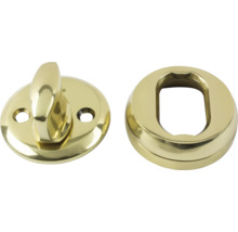 Toalettlås för badrum med vridknapp och låsindikator