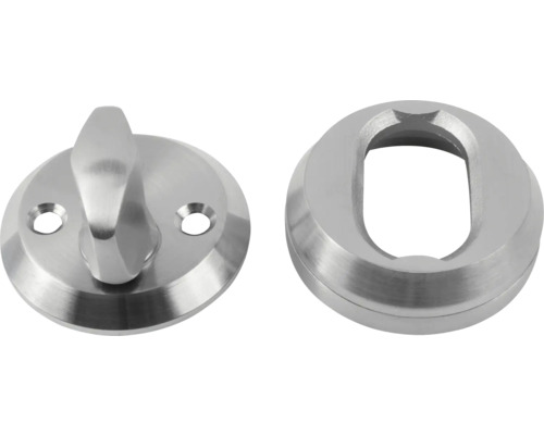 Cylindervredsats HABO 40 rostfritt WC-låssats med vridknapp och nyckelrosett