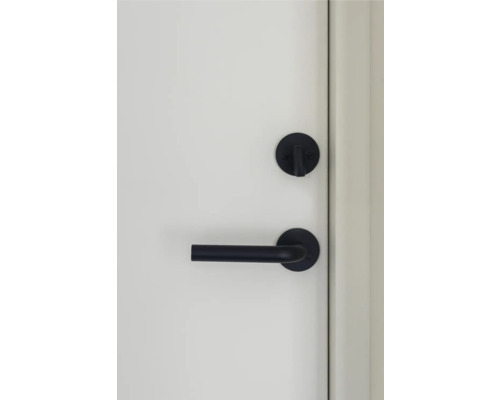 Dörrbeslag med spakhandtag på en dörr