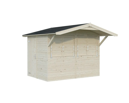 Trädgårdsbar i trä med tak