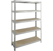 Metallhylla med fem hyllor för förvaring
