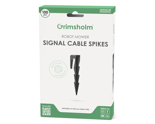 Märlor GRIMSHOLM 100st Grimsholm signalkabelspikar för robotgräsklippare, 100-pack