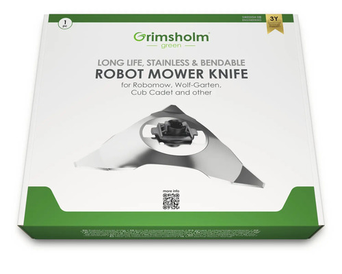 Kniv GRIMSHOLM för Robomow RC/MC/TC/RS/TS/MS, Cub Cadet Grimsholm Green robotgräskniv i produktförpackning