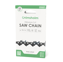 Grimsholm sågkedja i förpackning med uppgifterna 14 tum, 1,1 mm och 3/8 tum Low Profile