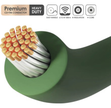 Tvärsnitt av en elkabel med koppar-tennledare, enkel hantering, isolering och kärna