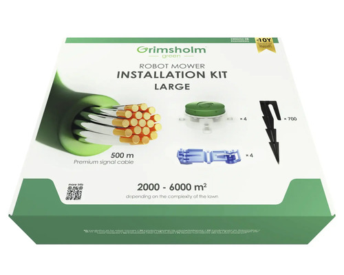 Installationskit GRIMSHOLM robotgräsklippare large 500m Grimsholm Green installationssats för robotgräsklippare stor med begränsningskabel, stift och anslutningsklämmor