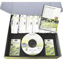 Grimsholm signalkabelset med kontakter och tillbehör i öppen förpackning