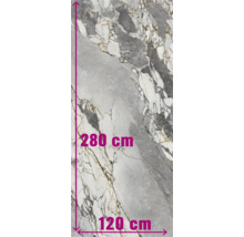 Kakelmönster i grått och vitt med en storlek på 280 gånger 120 centimeter
