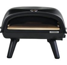 Svart Muurikka pizzaugn med stenplatta