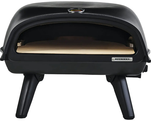 Svart Muurikka pizzaugn med stenplatta