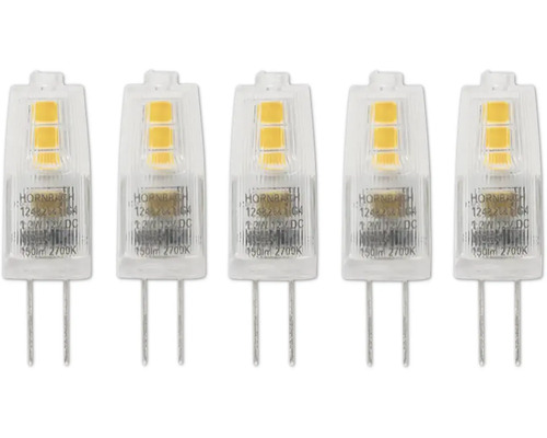 Fem stiftsockellampor