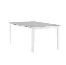 Trädgårdsbord med plastbordsskiva och aluminiumram