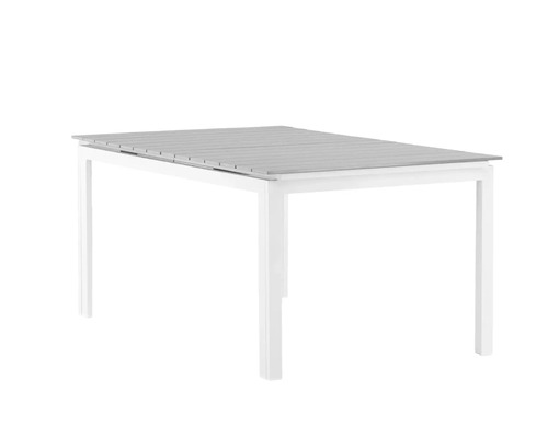Trädgårdsbord med plastbordsskiva och aluminiumram