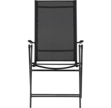 Trädgårdsstol med armstöd och textilklädsel