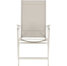 Trädgårdsstol med armstöd och textilklädsel